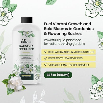 32oz Gardenia Fertilizer - Makes 192 Gallons of Indoor Plant Food for Gardenia Plants Live, Nutrient-Rich Outdoor & Indoor Plant Fertilizer, Flower Food for Vibrant Growth and Beautiful Blooms