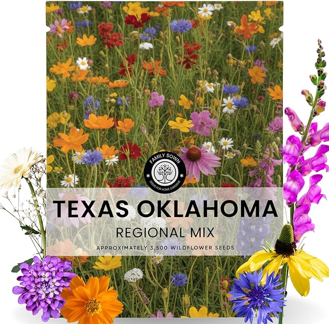 Texas Oklahoma Regional Mix – 3,500 Seeds for Planting – 2026 Season – 5-Gram Pouch