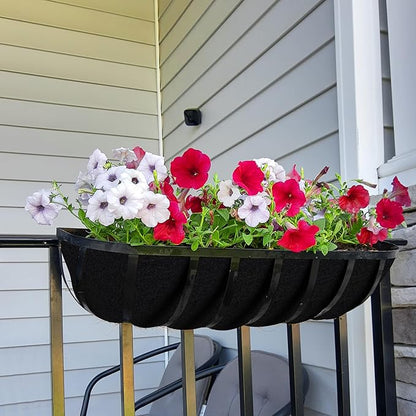 Adnee 3 pcs Fabric Window Box liners-30 inch Fabric Planter Basket Liner-Rectangle Felt Flower Pot Liners-Hanging Plant Basket Fiber Insert for Garden Wall Hanging Planter Flower Vegetables