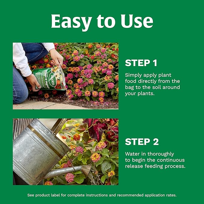 Scotts All Purpose Flower and Vegetable Continuous Release Plant Food, For Outdoor In-Ground Plants, 3 lb.