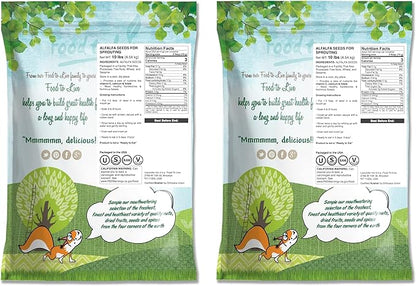 Food to Live Alfalfa Seeds for Sprouting, 20 Pounds – Edible Seeds, Pure, Vegan, Kosher, Bulk. Rich in Vitamin K & C. High Germitation Rate. Grow Sprouts, and Microgreens for Salad, Sandwiches, Rolls.