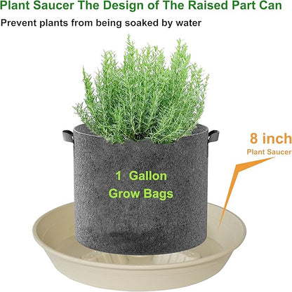 4 Pack Plant Saucer 8 inch, 10 12 14 17 inch, Plant Stand Plastic Plant Saucers for Indoors Outdoor, Heavy Duty Flower Planter Drip Trays for Pots, Pot Saucers for Plants, Grow Bags Saucers
