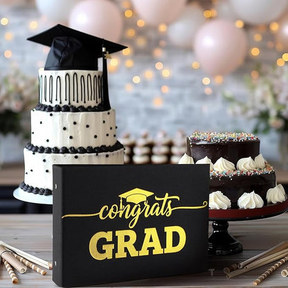 Spiareal Graduation Card Organizer Set Greeting Card Holder 6 x 8 Inches 100 Pages Stamping Binder Album Display Organization Storage for Graduation Gift Grad Party Favors Greeting Photo Gift