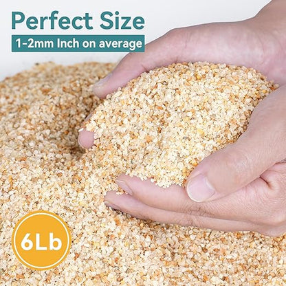 1-2mm Coarse Sand for Plants, 6lb Horticultural Sand for Succulents, Desert Silica Sand for Cactus, Vases, Aquariums, Terrarium, Fish Tank, Drainage Rocks for Potted Plants, Bamboo, Crafts