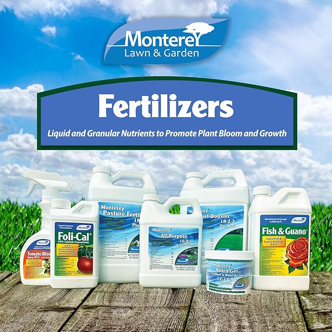 Monterey Fish & Grow 9-6-2 Fertilizer – 1 Quart Liquid Plant Food for Houseplants, Trees, Vegetables & Ornamentals Bundled with Garden Measure Spoon – Covers Up to 4,000 Sq. Ft.