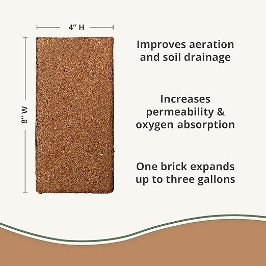 Coco Coir 650gm Bricks (5-Pack) + Worm Bliss (8 Qts) - Coco Coir Bricks & Organic Worm Castings for Plants - Organic Coconut Coir for Plants - Earthworm Castings Worm Fertilizer - Potting Soil Mix