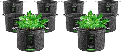 VIVOSUN 10-Pack 10 Gallon Grow Bags, 500G Thick Nonwoven Fabric Pots with Strap Handles, Multi-Purpose Rings, for Low Stress Plant Training Fruits, Vegetables, and Flowers