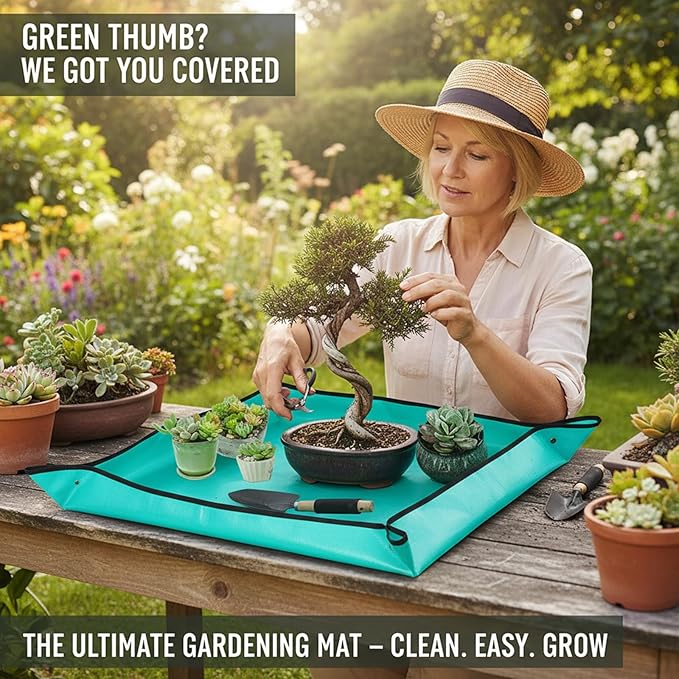 Plant Repotting Mat for Plants, Gardening Hand Tools for Gardeners, PE, 39.4x39.4in(100x100cm)
