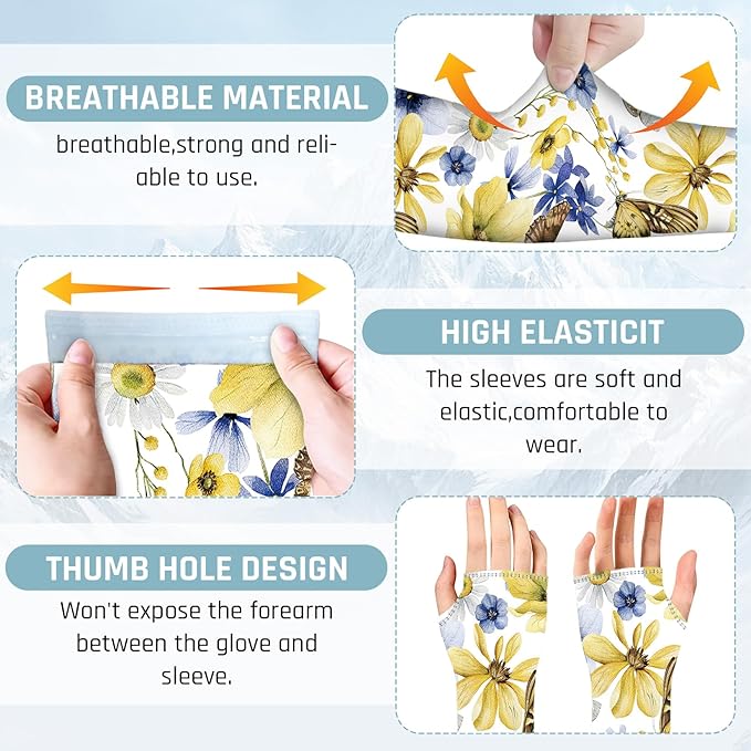 Gardening Sleeves for Women Farm Sun Protection Thorn Proof Cooling Arm Sleeves to Cover Arms for Garden Sports