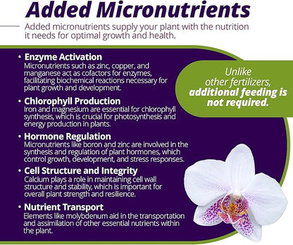 Jack's Classic 7-5-6 Orchid Liquid Concentrated Fertilizer with Micronutrients for Vegetative Growth and Prolific Blooming, 8 fl oz