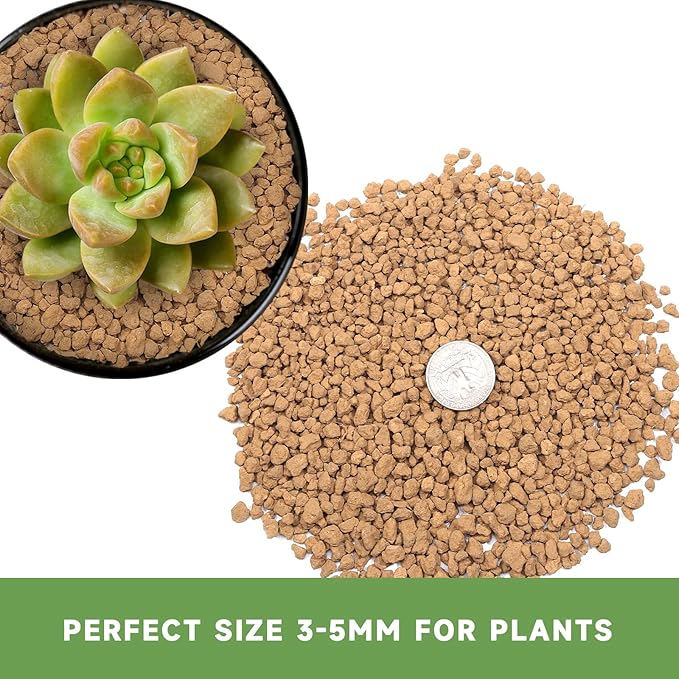 5lb Hard Akadama Bonsai Soil 1/8-1/4 inch Small Grain for Cactus, Succulents, Bonsai Plants Soil Amendment, Prevent Over Water, Provides Optimal Water Retention, Fast Drainage