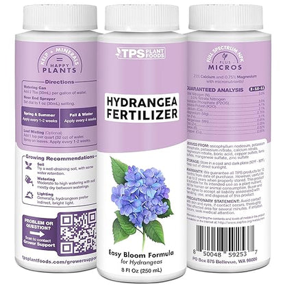 Hydrangea Fertilizer for Acid Loving Plants, Liquid Plant Food 8 oz (250mL)