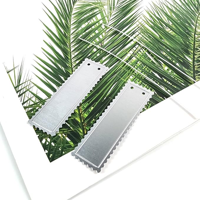 100 Pieces Aluminum Plant Label Tree Tags Flower Pot Waterproof Marker with Metal Wires for Indoor Outdoor Gardening Nursery, Greenhouses (Small, Wavy Edge)