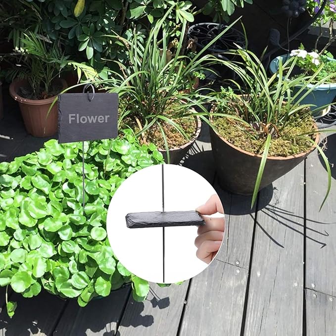 20 Pcs Silver 20cm Plant Label Hooks - Garden Markers Hanger Sign Stake - Rustproof Deformed Hooks Hanging Rods Label with Marker for Flower Planter Container Accessories Outdoor Hanging Brackets