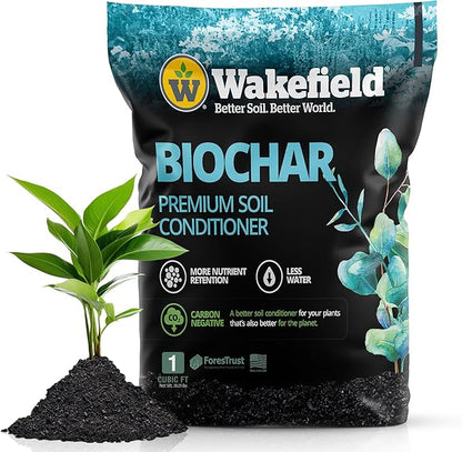 Wakefield Biochar Soil Conditioner for Plants and Lawns One Cubic Foot Bag
