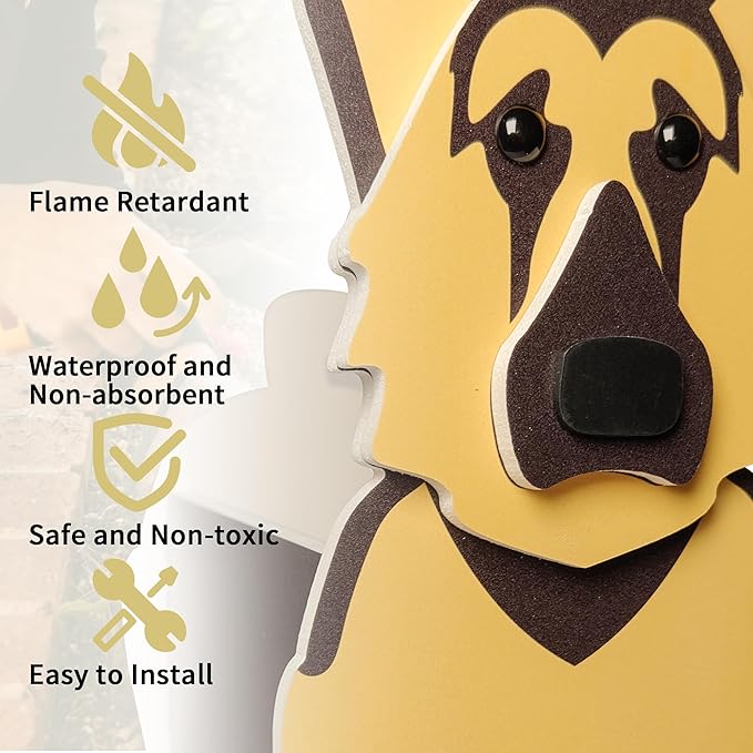 German Shepherd Dog Planter, Cute Animal Shape Flower Planters, Plant Pots for Indoor/Outdoor Garden Decor, Unique Gifts/Souvenirs for Pet Lovers