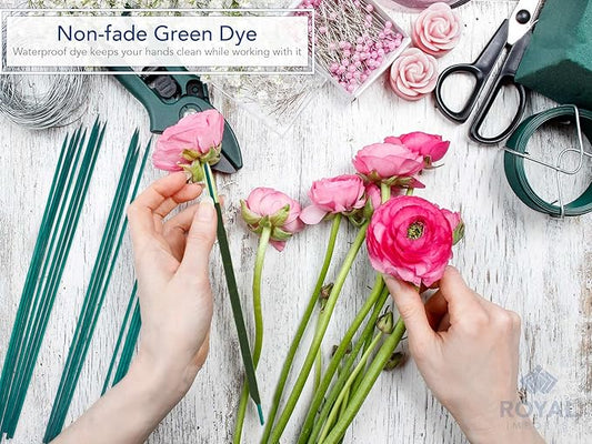 Royal Imports Green Wood Plant Stake, Bamboo Floral Gardening Sturdy Support Picks, Wooden Sign Posting Potted Garden Orchid Sticks (15 Inch - 100 Pcs)