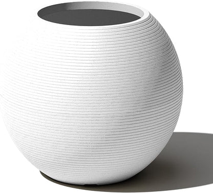 Veradek Strata Series Sphere Round Planter for Patio & Backyard | Durable Plastic-Stone Material | Modern Décor for Tall Trees and Plants