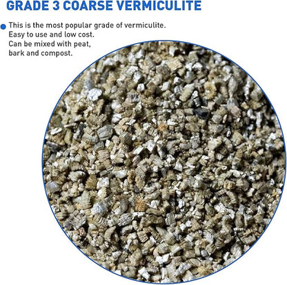 Palmetto A3 Coarse Vermiculite Potting Soil Mix for Planting, 4 Cu Ft, 18 Lbs
