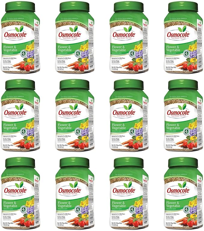 Osmocote Smart-Release Plant Food Flower & Vegetable, Plant Fertilizer, 1 lb. (12-Pack)