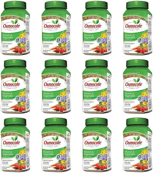 Osmocote Smart-Release Plant Food Flower & Vegetable, Plant Fertilizer, 1 lb. (12-Pack)