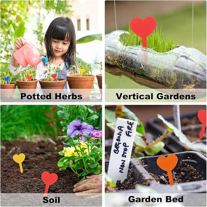 HARFINGTON 100pcs Plastic Plant Labels 3.26" x 1.97" Reusable Waterproof & Sun-Proof Garden Tags for Nursery Potted Herbs Flowers, Light Blue