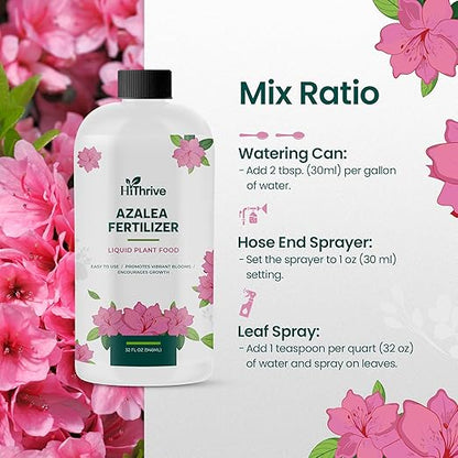 32oz Azalea Fertilizer Outdoor - Makes 32 Gallons of Azalea Plant Food, Liquid Fertilizer for Acid Loving Plants - Flower Food for Vibrant Blooms, Greener Leaves, Healthy Growth & Resilient Roots
