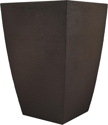 Tusco Products MSQT23ES Modern Square Garden Planter, 23-Inch, Espresso