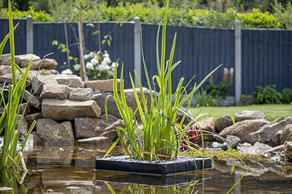 Pondh2o Floating Aquatic Water Garden Pond Planter Woven Fabric Basket, 10 Inch Square, Floatable Aquatic Plant or Flower Islands for Ponds and Water Features