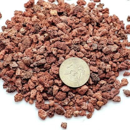 TOYPOPOR 6lb Red Lava Rocks Soil for Plants, Bonsai Cacti Succulents Horticultural Stones, Natural Decorative Volcanic Drainage Gravel for Vase Fillers, Terrarium, Top Dressing, Landscaping, Gardening