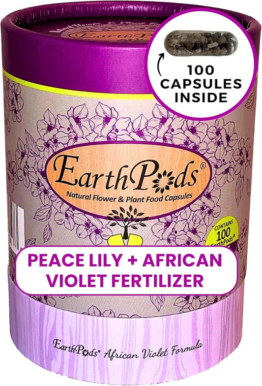 EarthPods® Organic African Violet Fertilizer Spikes – 100 African Violet Food Capsules - Made in USA