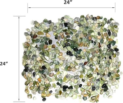 Rocks for Plants. Green Jade Polished Decorative Pebbles. 0.5 to 1 Inch 18 lbs. for Garden, Landscaping, Indoor, Vase fillers, Crafting, Succulents, pots, Plants
