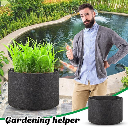 Yinder 8 Pack 12 x 8 Inch Pond Plant Pots Lily Plant Pot Garden Aquatic Plant Pots for Pond 5 Gallon Grow Bags Black Fabric Pots Floating Plant Containers for Lily Planting Aquatic Plants