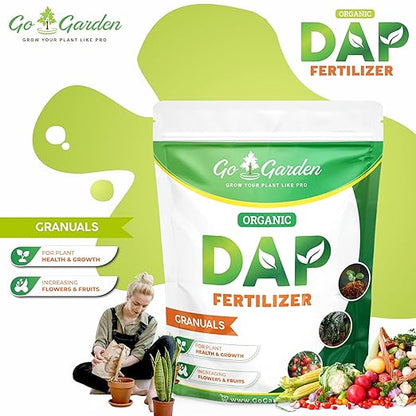 Go Garden DAP Fertilizer – 100% Water-Soluble Plant Food for Indoor & Outdoor Plants – Boosts Growth, Flowering & Fruiting – Easy to Use Granules (400g)
