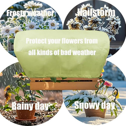 EJW Plant Covers, Freeze Protection for Plants,3 Pack 23.8"*11.8"*11.8" Frost Cloth for Plants，Plant Protectors for Winter，Frost Blankets for Plants， Used for Flower pots, Flower Boxes, Small Plants