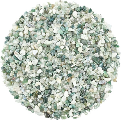 ZHIYUXI Aquatic Agate Crystal Chips Bulk Fish Tank Decorations Aquarium Rocks Gravel Vase Filler Stones Crystals for Candle Making Witch Kit Gravel for Plants Quartz Sand Gemstone 0.44 lbs