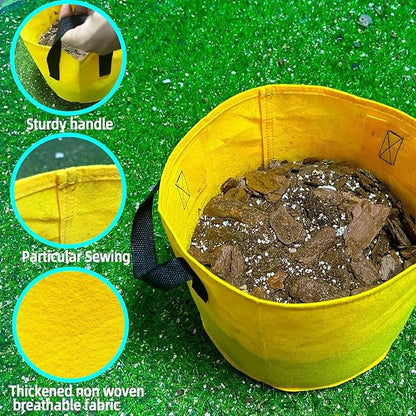Grow Bags 7-Pack 5 Gallon Planting Bags Heavy Duty Grow Pots 300G Thickened Nonwoven Plant Fabric Pots with Handles for Garden and Outdoor Planting