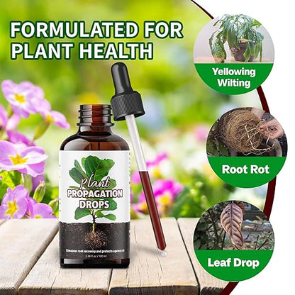 Propagation Plant Drops, Prop Solution for Healthier Roots & Care of Struggling Houseplants, 4oz