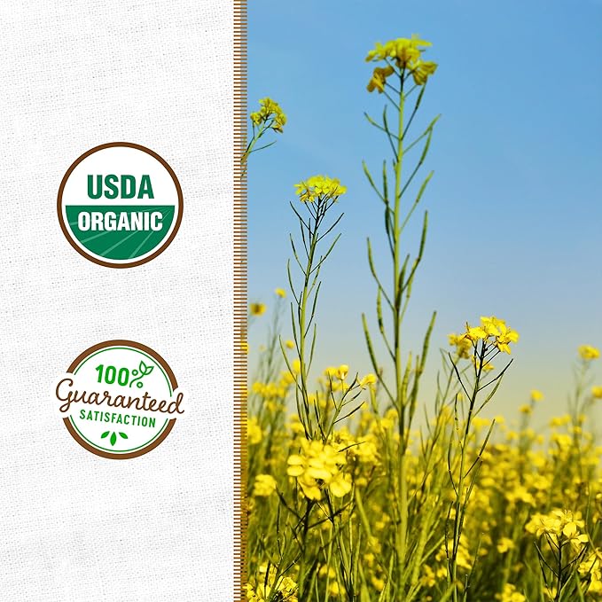 Back to The Roots 100% Organic Yelow Mustard Cover Crop Seeds, Covers ~1000 sq. ft.