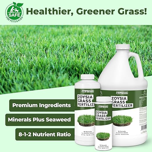 Zoysia Grass Fertilizer for Zoysia Grass, Great for Zenith, Emerald, and Zeon Varieties, Liquid Fertilizer by TPS Plant Foods, 8 oz (250mL)