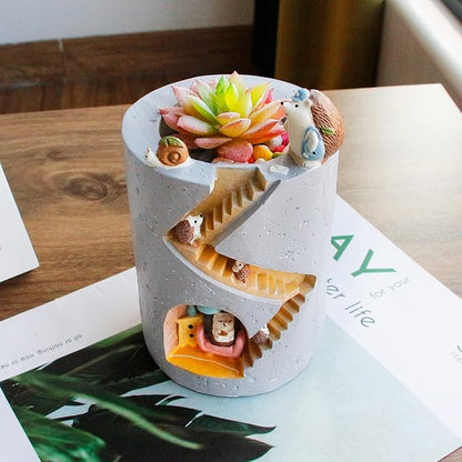 Segreto Creative Hedgehog Plants Pot Flower Pots Resin Planters Vase Home Decor for Succulents,Flower,Cactus,Gardening Decoration,Indoor