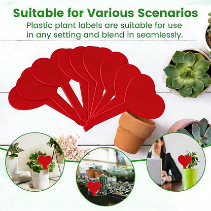 120PCS Plant Labels for Outdoor Garden Waterproof Red Plastic Plant Tags for Seedlings Garden Marker Plants Markers Plastic Gardening Gifts for Women Unique