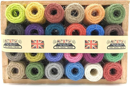 Bosmere K812 Nutscene Wood Crate of 24 Mini Twines Spools