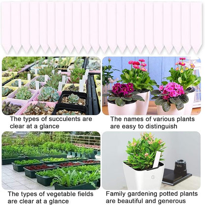 Plastic Plant Labels 8 Inch 50 PCS Garden Plant Tags Nursery Garden Labels Waterproof Flower Marker for Decoration
