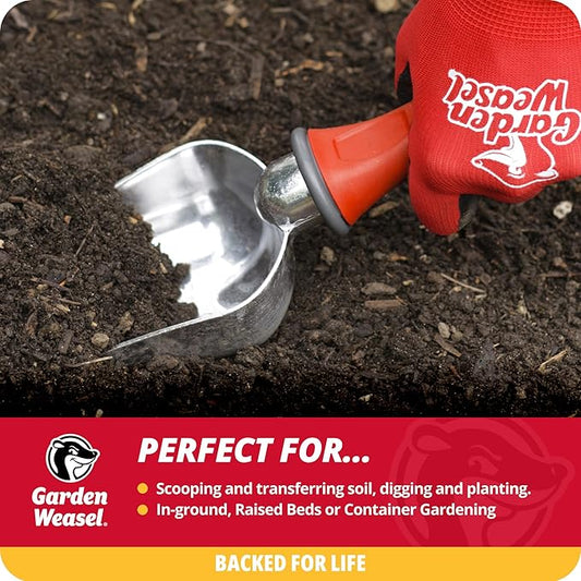 Garden Weasel Potting Scoop - Oversized | Dig and Transport | Planting and Gardening Hand Digging Tools, Heavy Duty Soil Scoop, Mini Gardening Shovel | 91362 (Pack of 12)