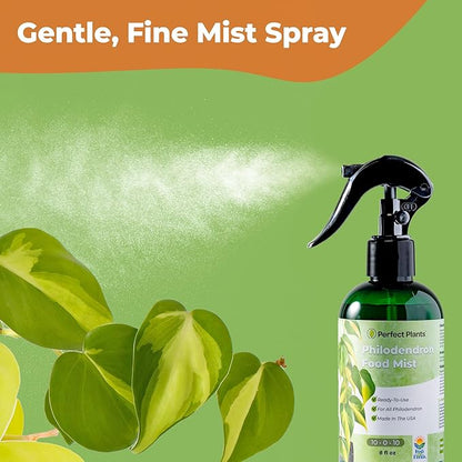 Ready-to-Use Philodendron Foliar Mist by Perfect Plants | Indoor House Plant Food for Foliage Growth | Balanced Liquid Nutrient Blend (8 fl oz)