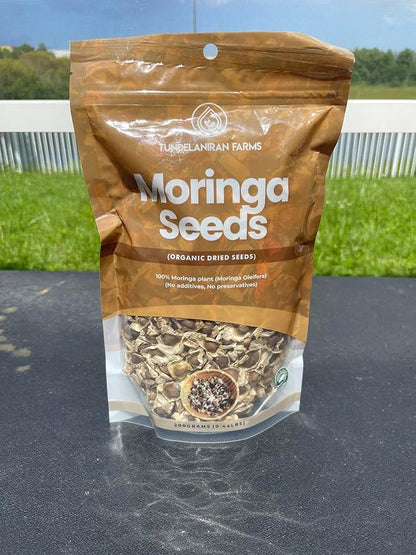 Moringa Seeds | 700 Count Appx. | BEST VALUE FOR MONEY | Premium Quality Seeds | Moringa Oliefera Seeds | Edible Moringa Seed | Non GMO Organic Moringa Seeds - TundeLaniran Foods (Pack of 1)