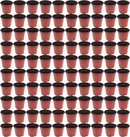 8.0" Seedling Pots Plastic Plant Pots Seedling Cups Nursery Pots Plant Container Suit for Seeds Germination, Seedlings Growing, Succulents Planting, Seeds Starting 100 Pcs