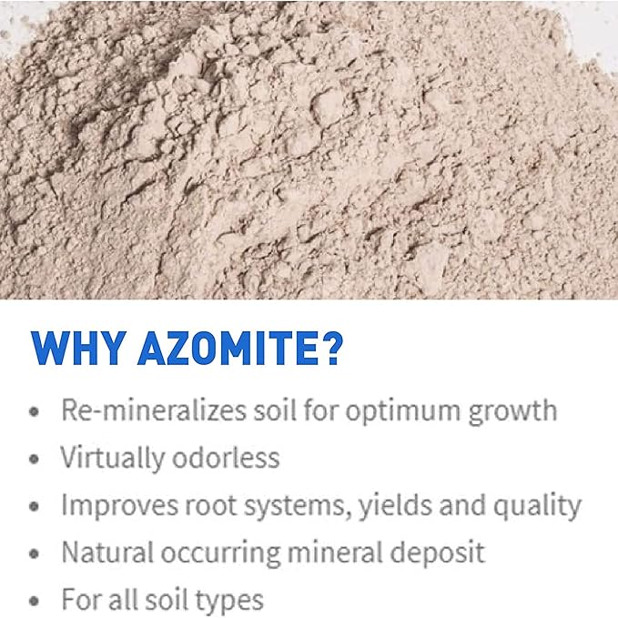 AZOMITE Micronized Bag - 100% Naturally Derived - OMRI Listed – Great for Hemp, Fertilizer, Soil Mixes and Home Gardens - 44 Pounds
