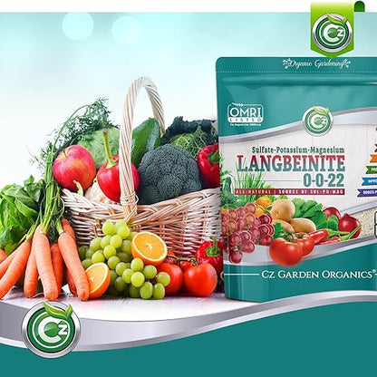 Organic Langbeinite 0-0-22 Sul-Po-Mag 3LB - Made in USA Soil Amendment for Indoor/Outdoor Plants & Flower Gardens. Water Soluble Potassium/Magnesium/Sulfur. Low Chlorine Fertilizer. OMRI Listed